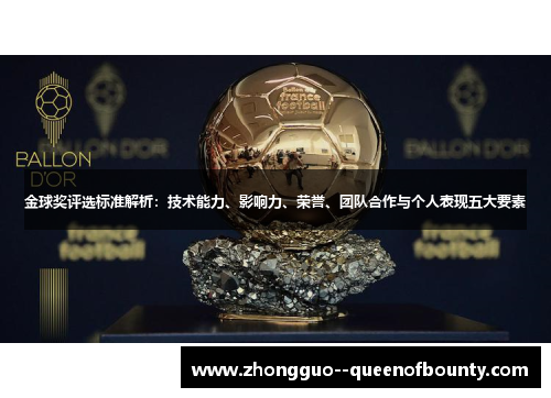 金球奖评选标准解析：技术能力、影响力、荣誉、团队合作与个人表现五大要素